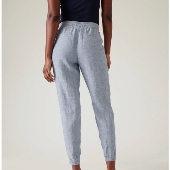 Athleta retreat linen jogger in blue nwt size 6 - Picture 1 of 6